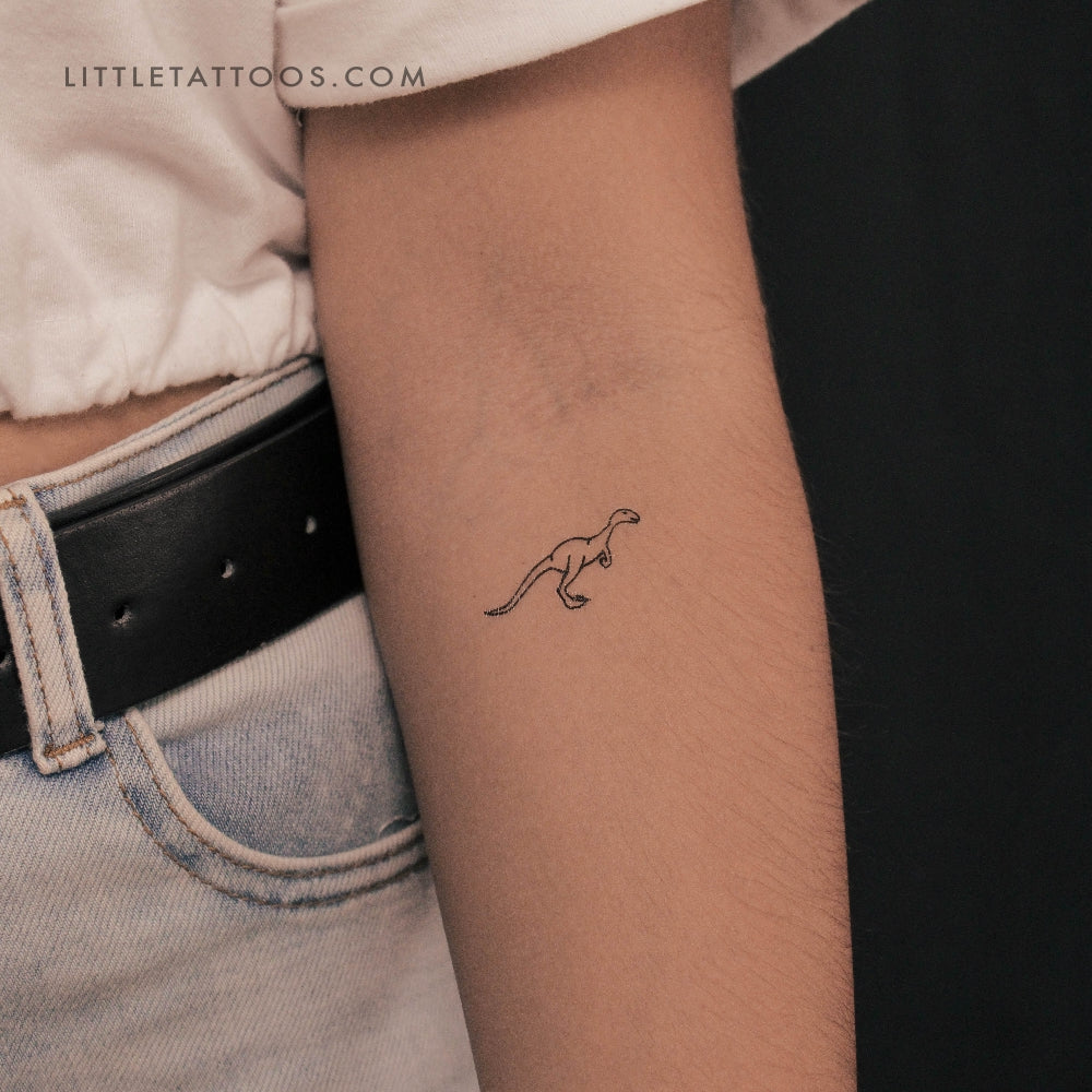 Tatuaje temporal de velociraptor - Juego de 3
