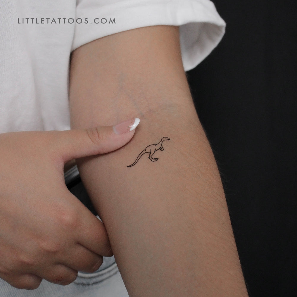 Tatuaje temporal de velociraptor - Juego de 3