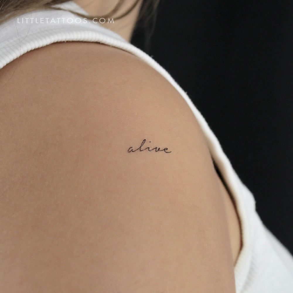 Alive Temporary Tattoo - Set of 3