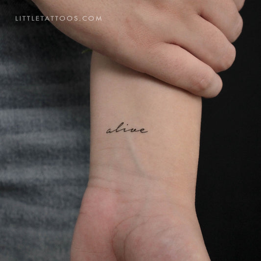Alive Temporary Tattoo - Set of 3