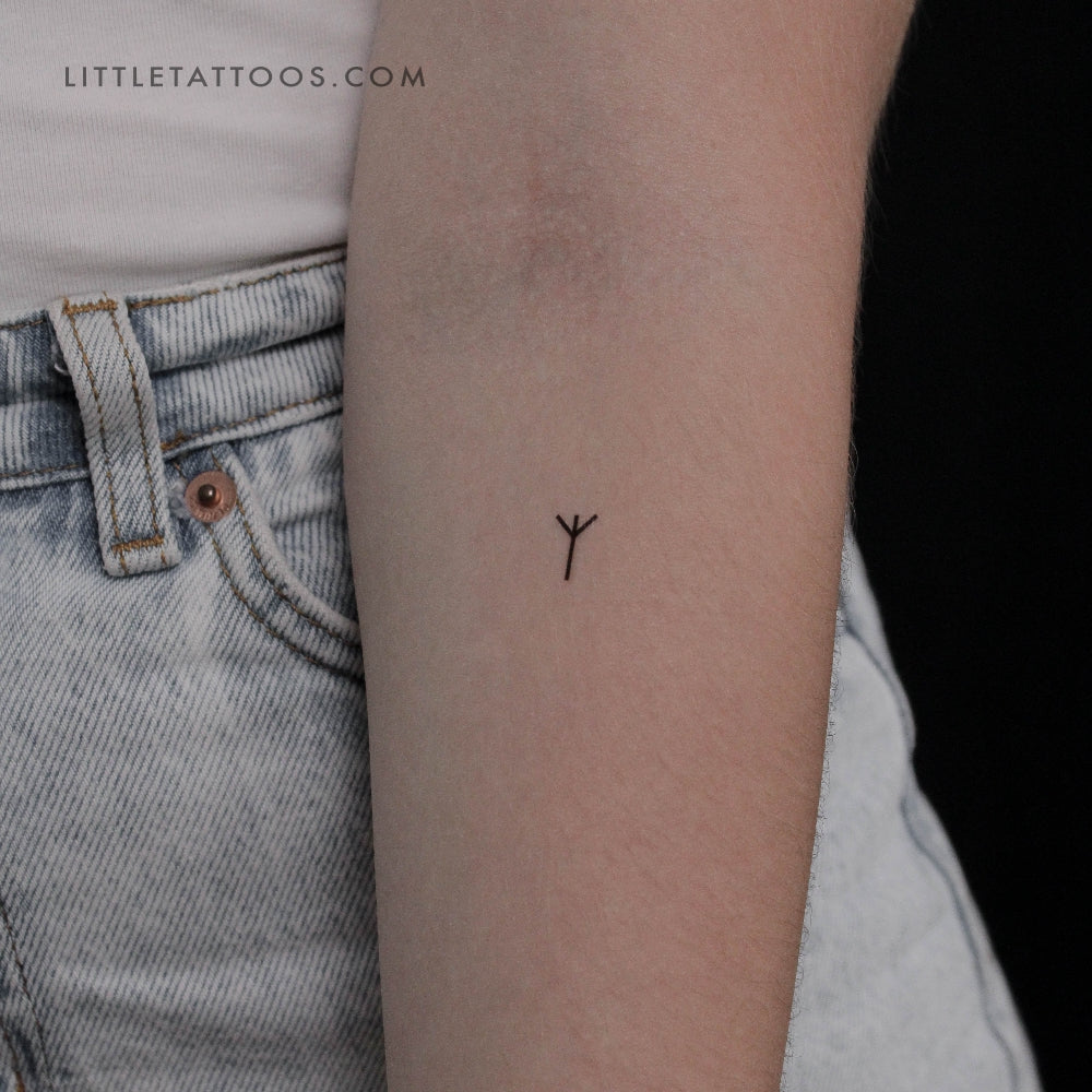 Tatuaje temporal de la runa de Algiz (juego de 3)