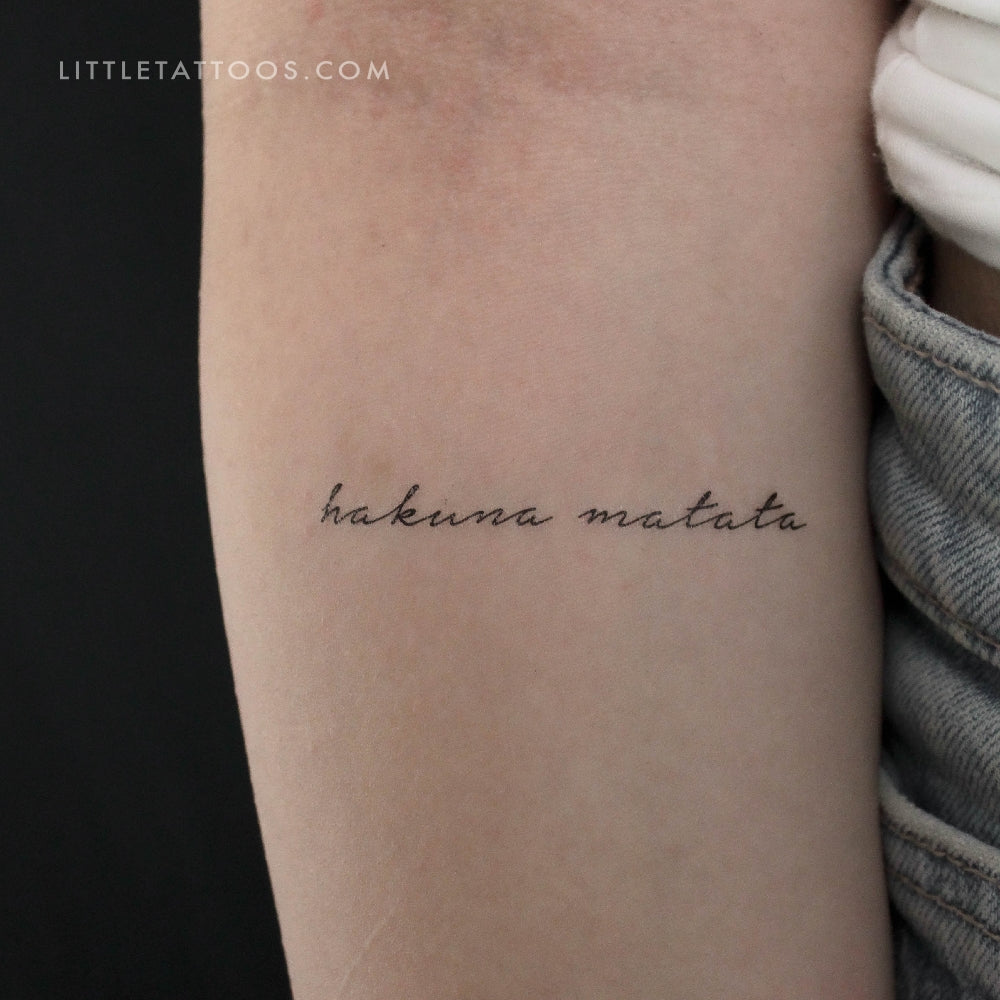 Hakuna Matata Temporary Tattoo - Set of 3