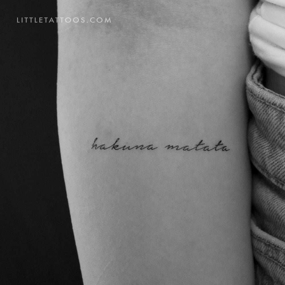 Hakuna Matata Temporary Tattoo - Set of 3