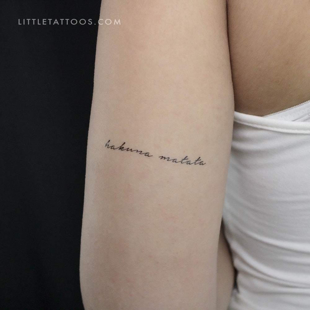 Hakuna Matata Temporary Tattoo - Set of 3