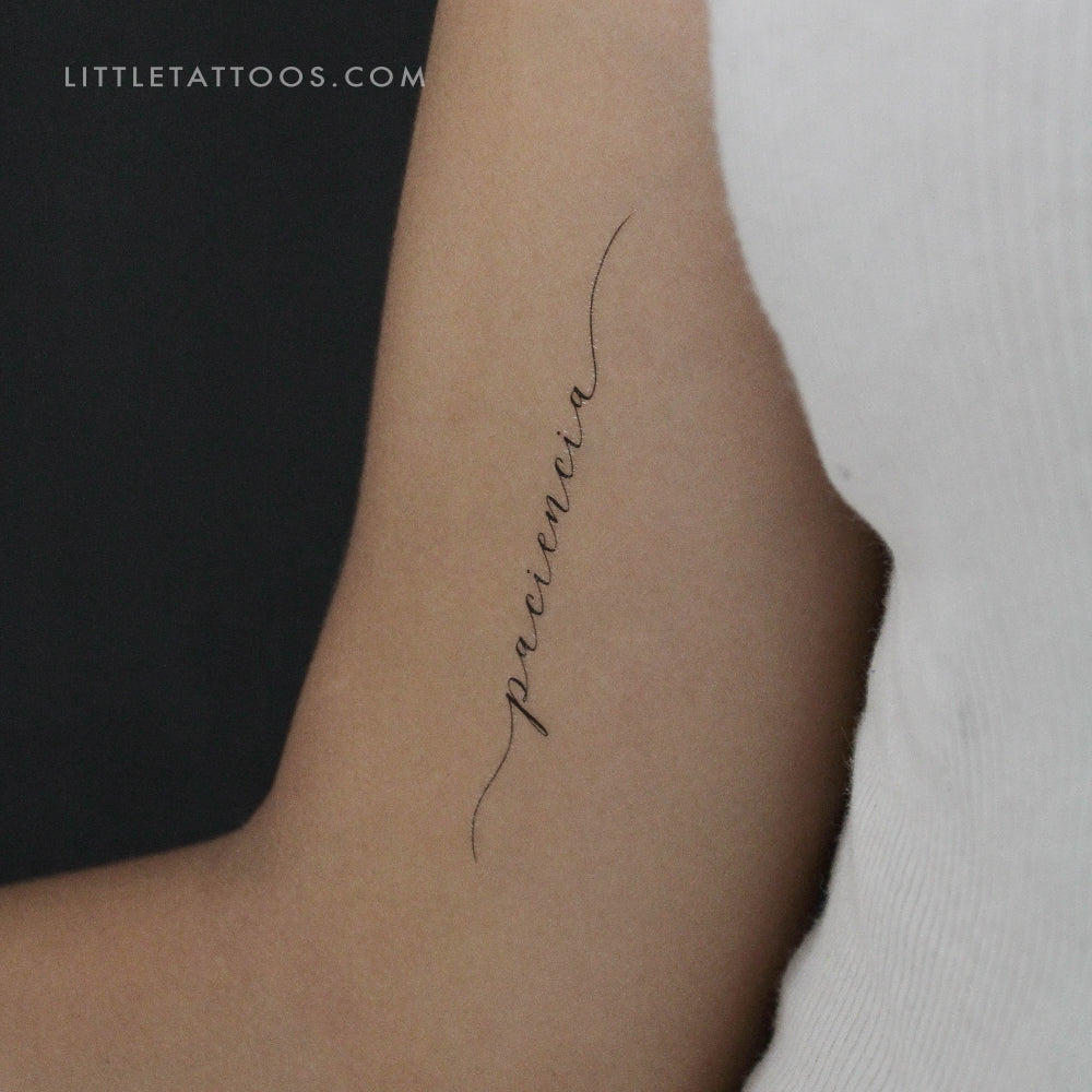 'Paciencia' Temporary Tattoo by 1991.ink - Set of 3