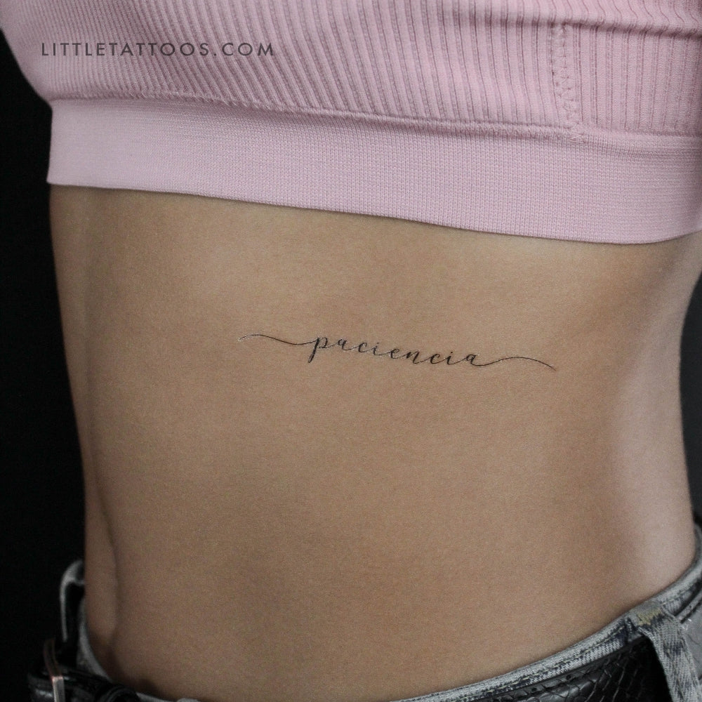 'Paciencia' Temporary Tattoo by 1991.ink - Set of 3