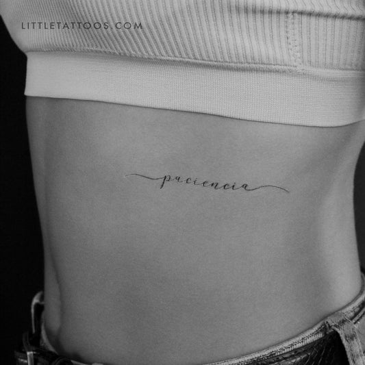 'Paciencia' Temporary Tattoo by 1991.ink - Set of 3