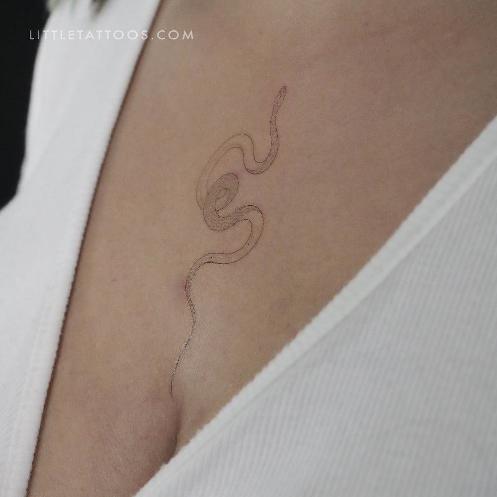 Tatuaje temporal de serpiente escamosa de línea fina de Harmlessberry (juego de 3)