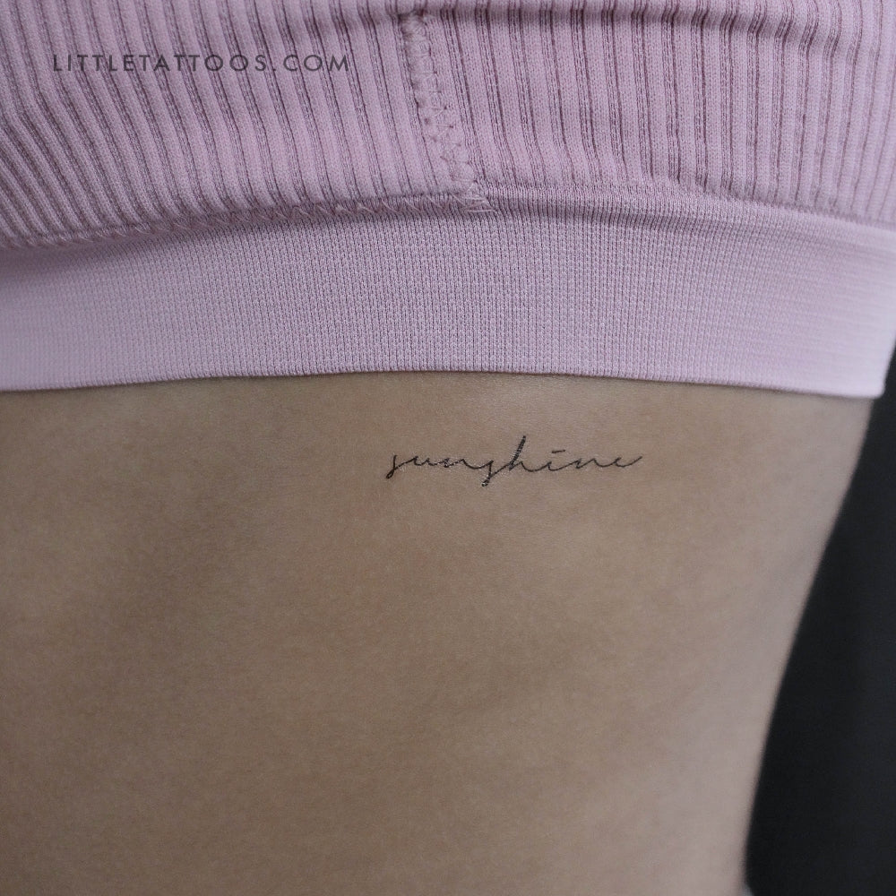 Handwritten Font Sunshine Temporary Tattoo - Set of 3