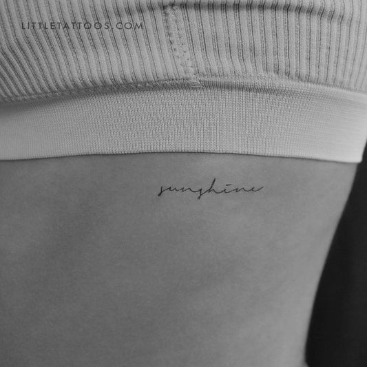 Handwritten Font Sunshine Temporary Tattoo - Set of 3