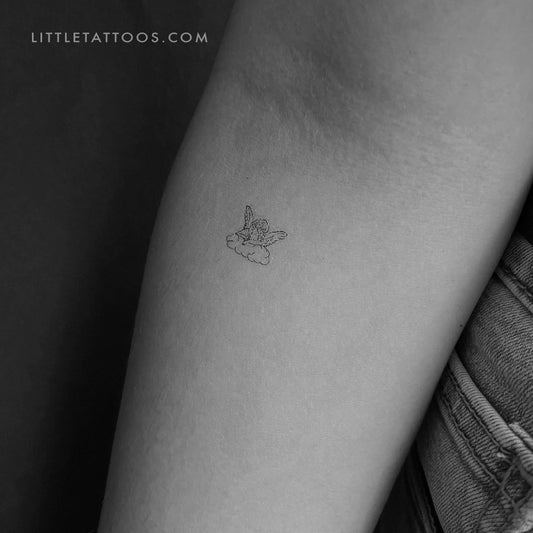 Cherub Sleeping on a Cloud Temporary Tattoo - Set of 3