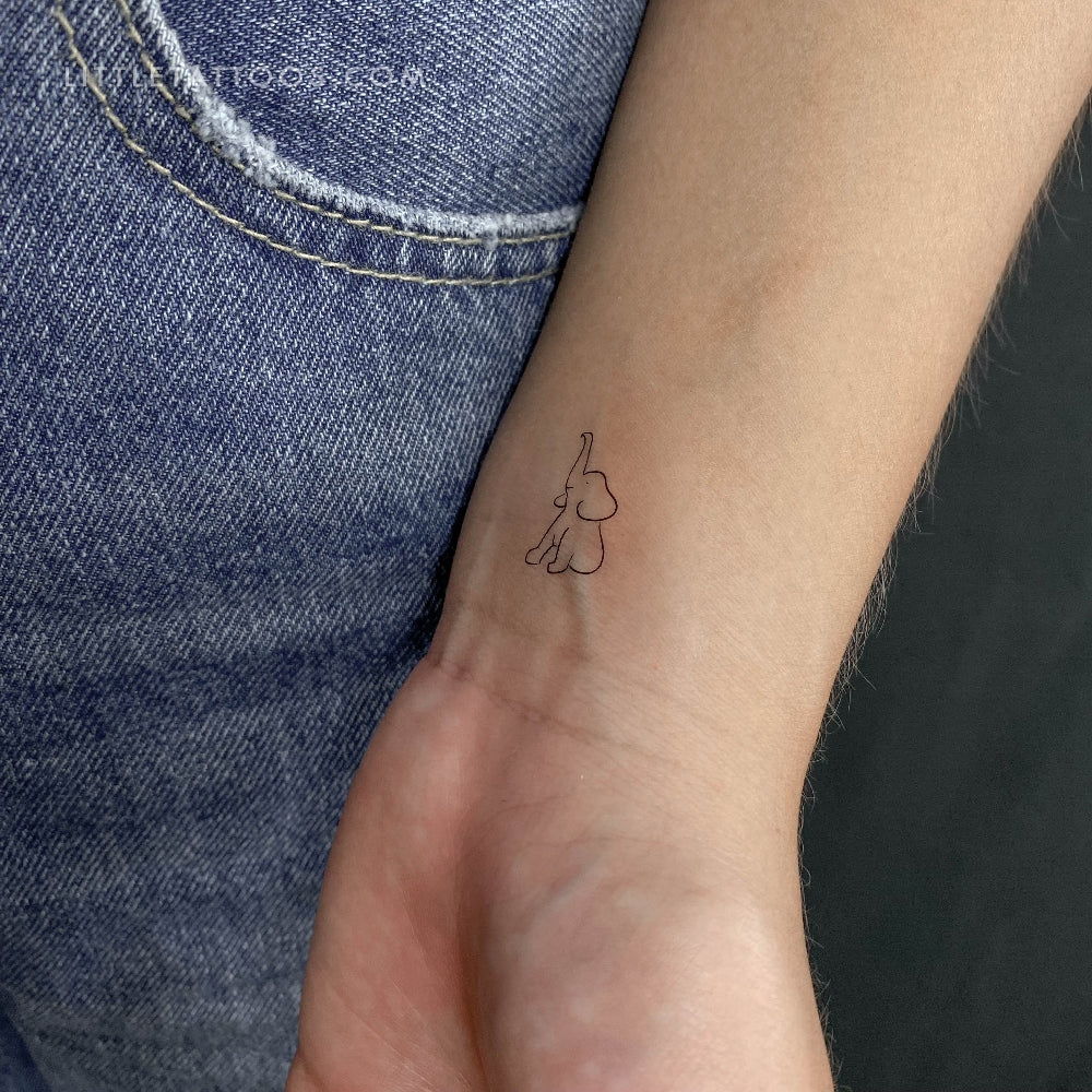 Elephant Temporary Tattoo - Set of 3