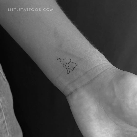 Elephant Temporary Tattoo - Set of 3