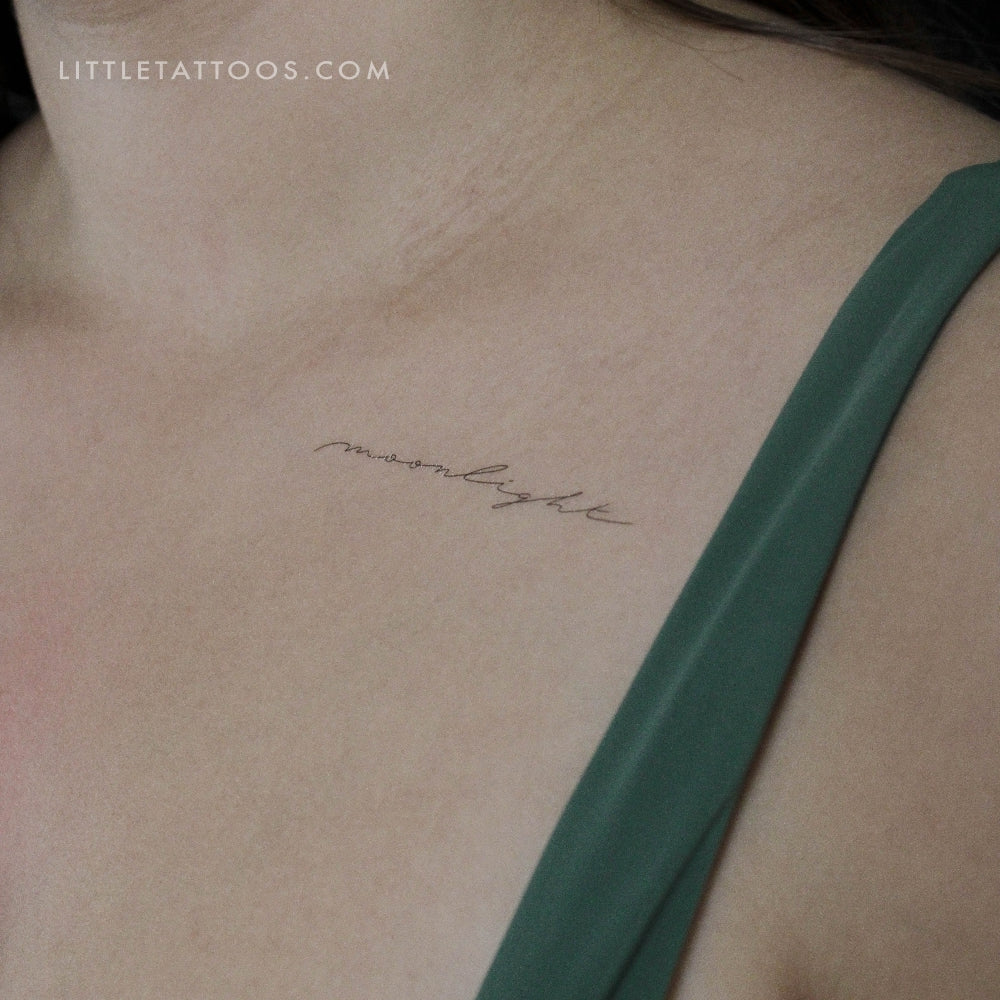 'Moonlight' by Jakenowicz Temporary Tattoo - Set of 3