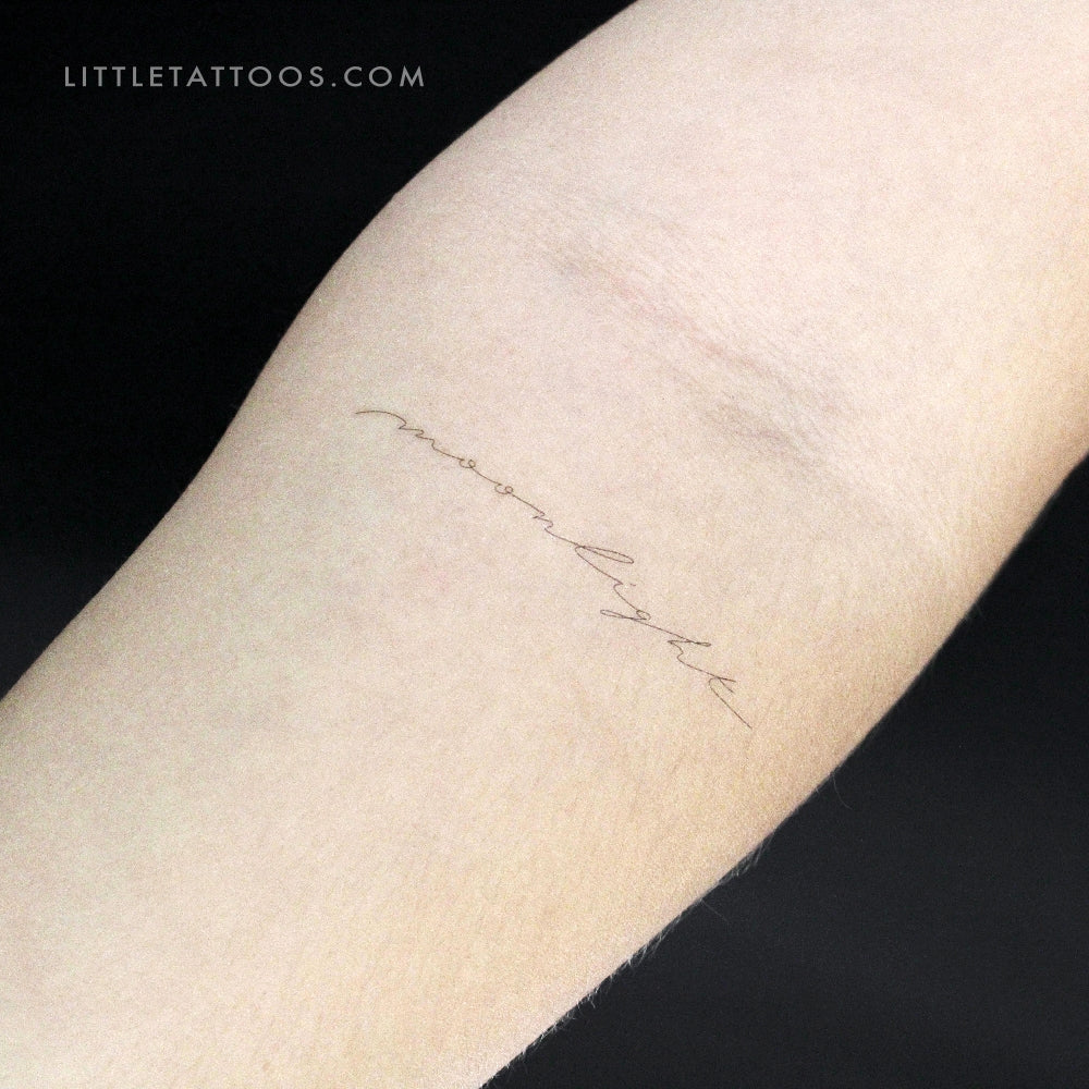 'Moonlight' by Jakenowicz Temporary Tattoo - Set of 3