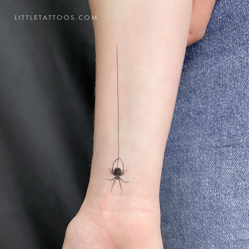 Hanging Spider Temporary Tattoo - Set of 3