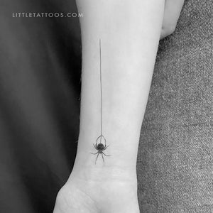 Hanging Spider Temporary Tattoo - Set of 3