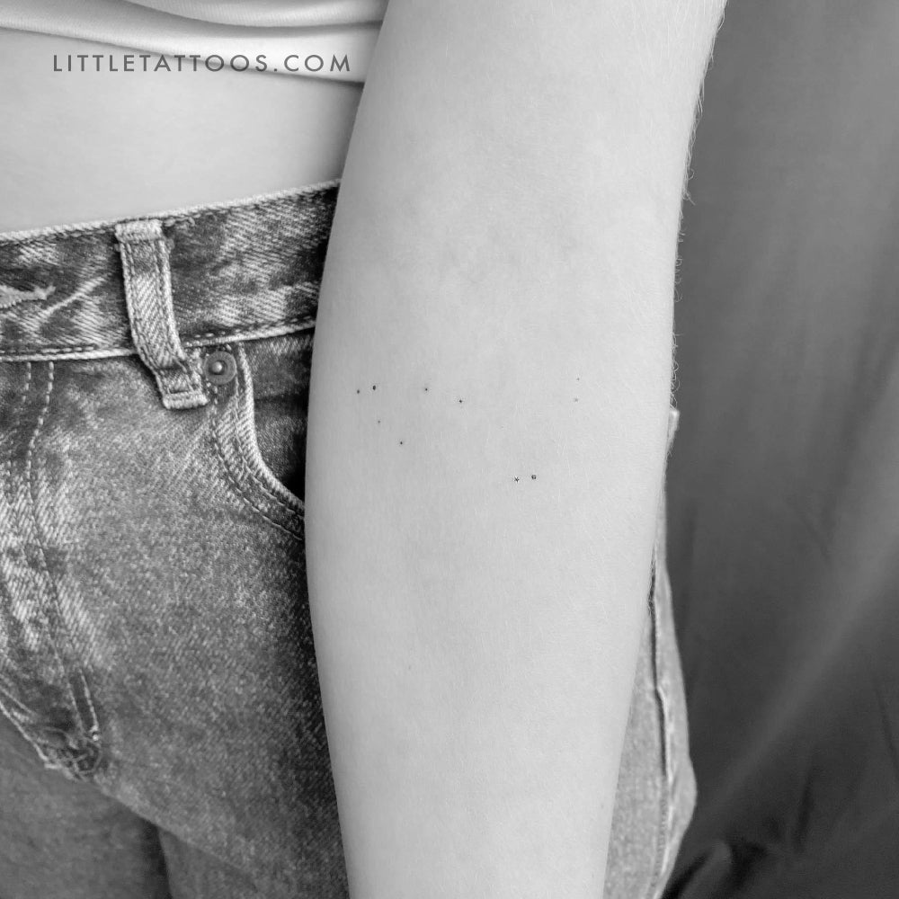 Tatuaje temporal minimalista de la constelación de Capricornio (juego de 3)