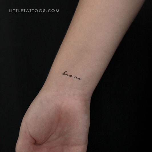 Tatuaje temporal "Valiente" - Juego de 3