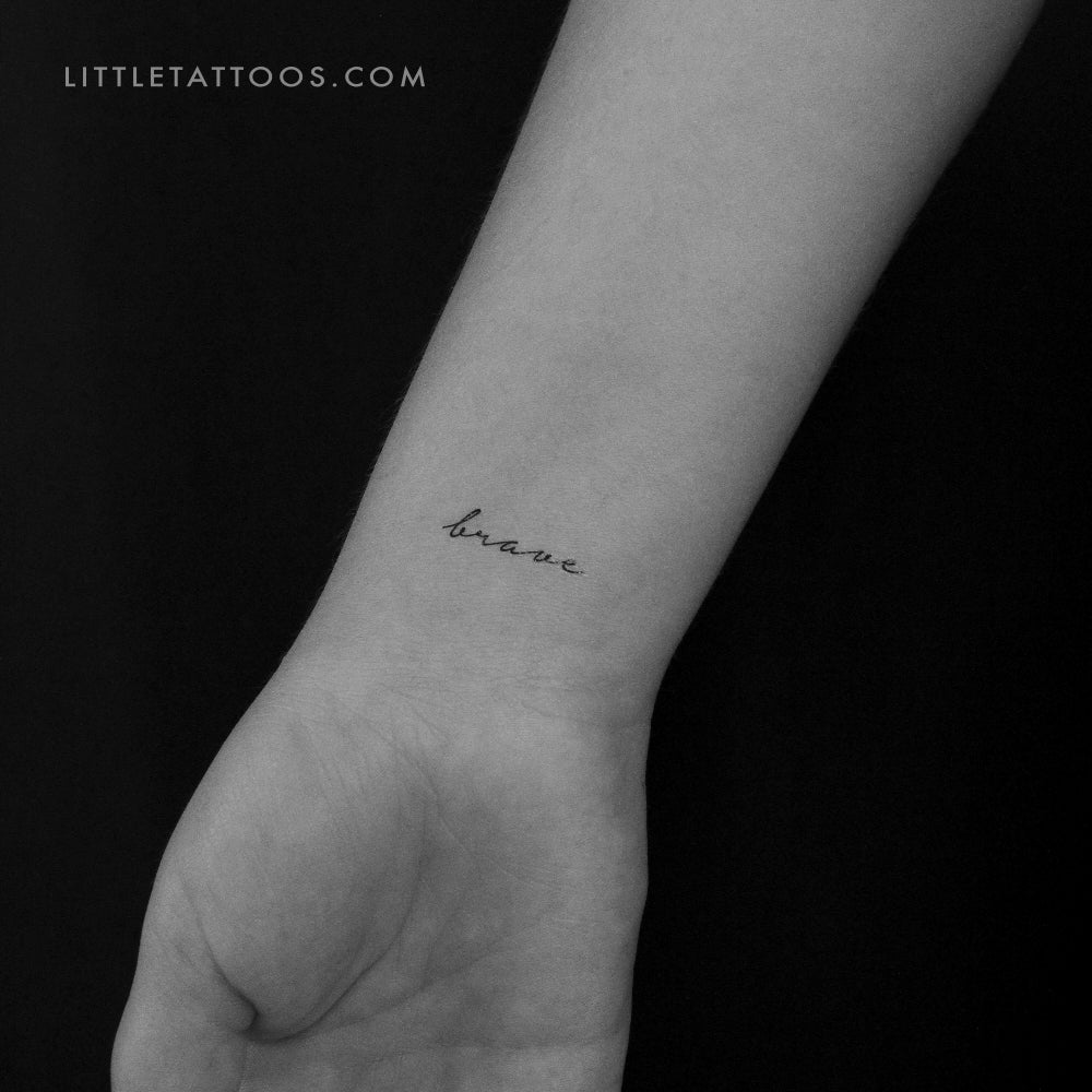 Tatuaje temporal "Valiente" - Juego de 3