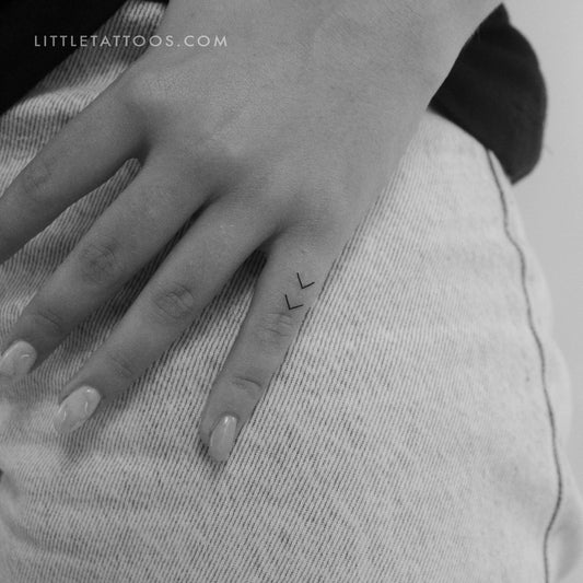 Hailey Minimalist Chevron Arrow Temporary Tattoo - Set of 3