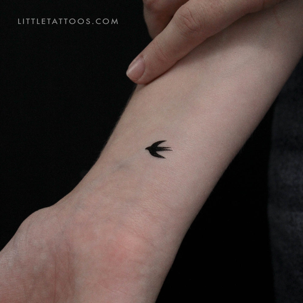 Tiny Swallow Temporary Tattoo - Set of 3