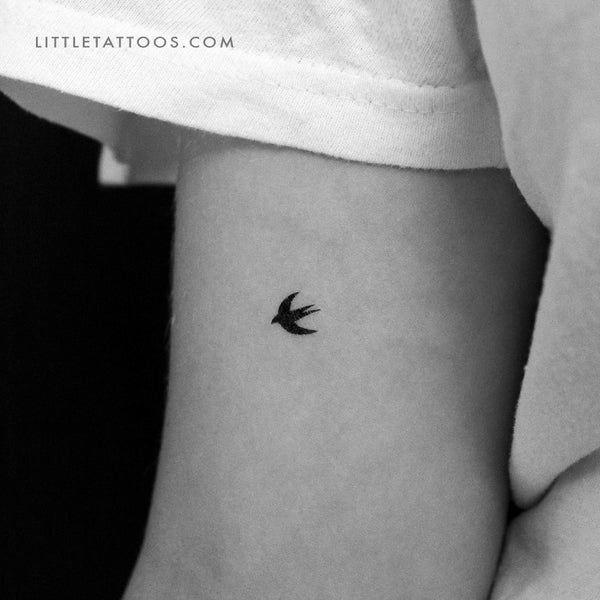 Tiny Swallow Temporary Tattoo - Set of 3