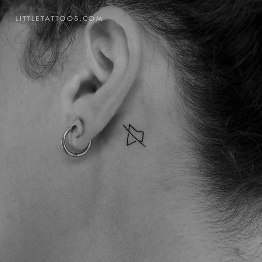 Tatuaje temporal con el icono de sonido desactivado (juego de 3)