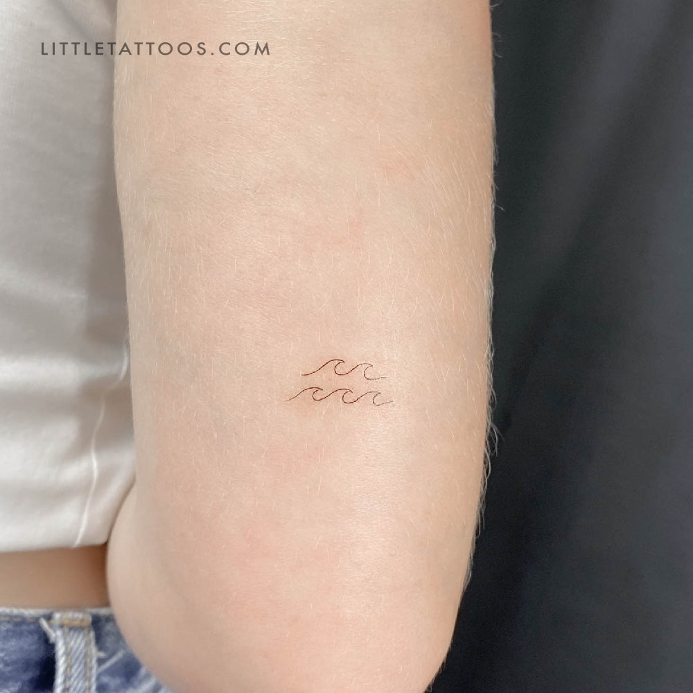 Sea Waves Temporary Tattoo - Set of 3