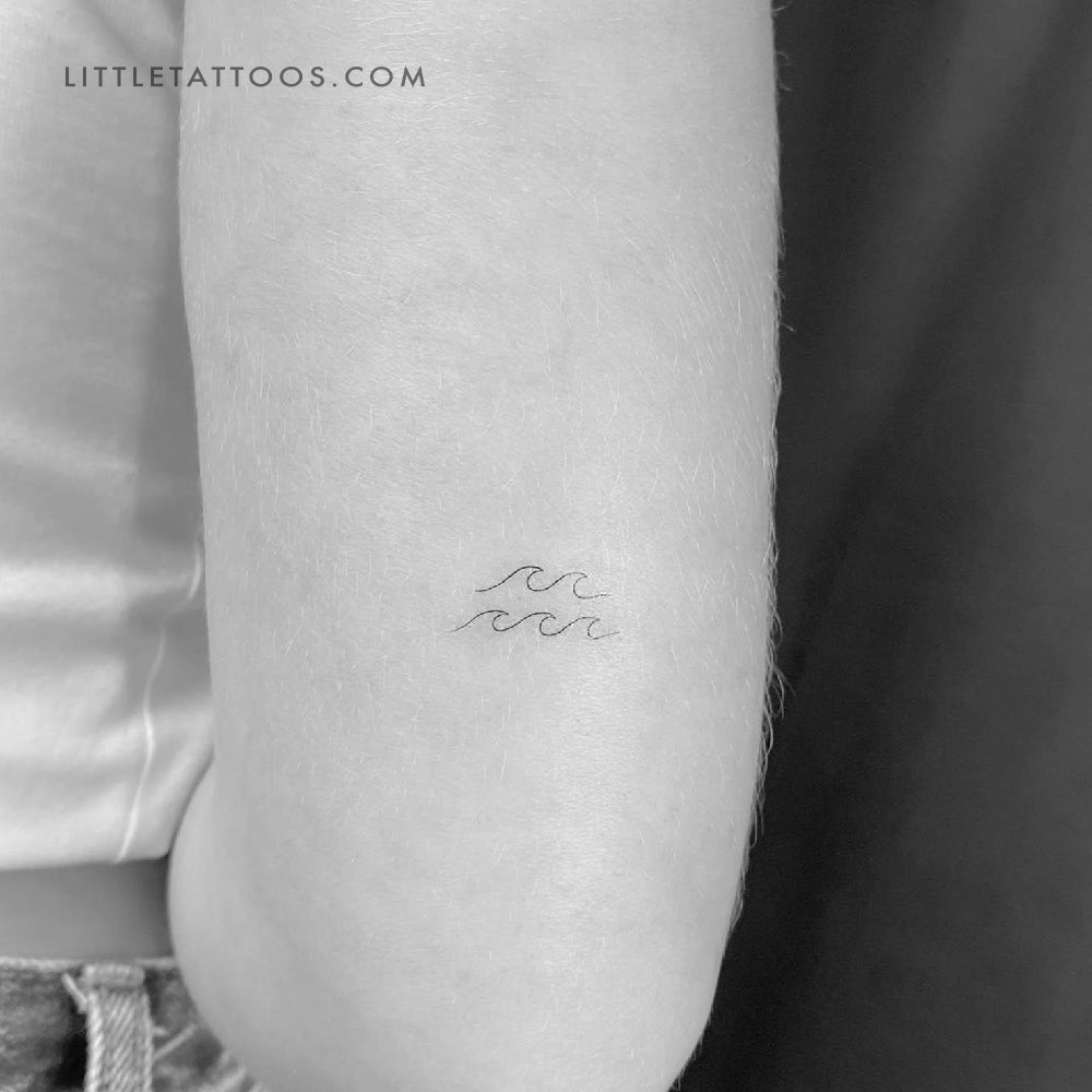 Sea Waves Temporary Tattoo - Set of 3