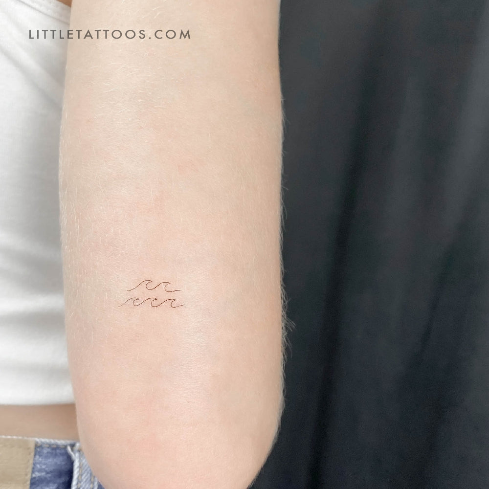 Sea Waves Temporary Tattoo - Set of 3