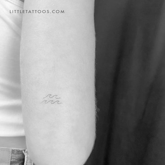 Sea Waves Temporary Tattoo - Set of 3