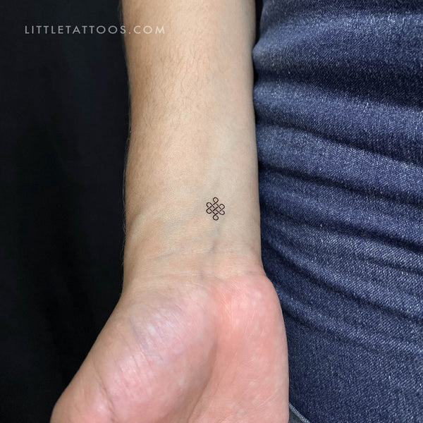 Tiny Endless Knot Temporary Tattoo - Set of 3
