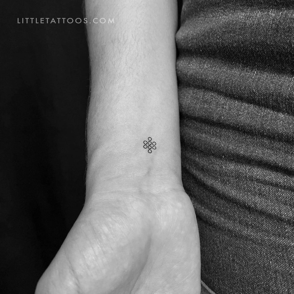 Tatuaje temporal de nudo infinito diminuto (juego de 3)