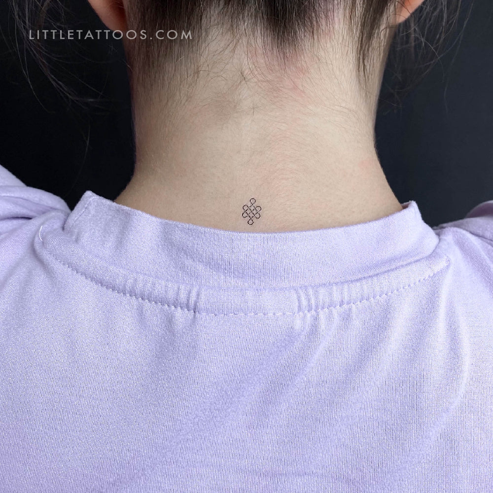 Tatuaje temporal de nudo infinito diminuto (juego de 3)