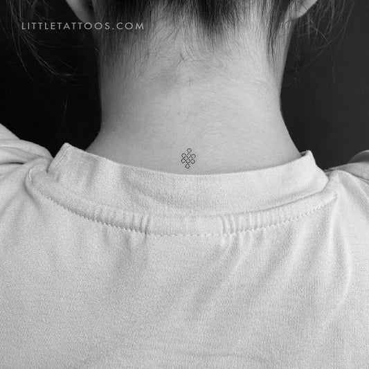 Tiny Endless Knot Temporary Tattoo - Set of 3
