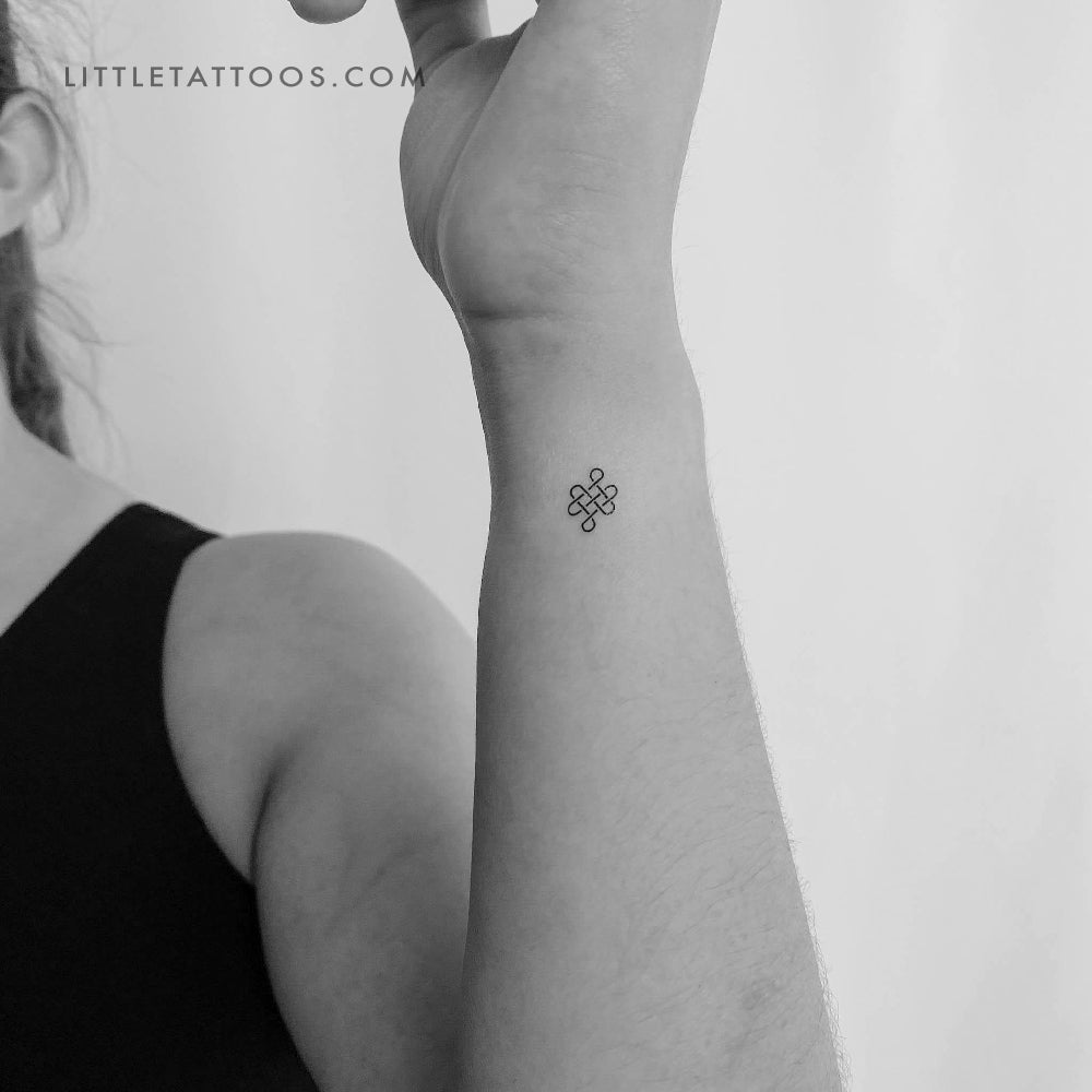 Tatuaje temporal de nudo infinito diminuto (juego de 3)