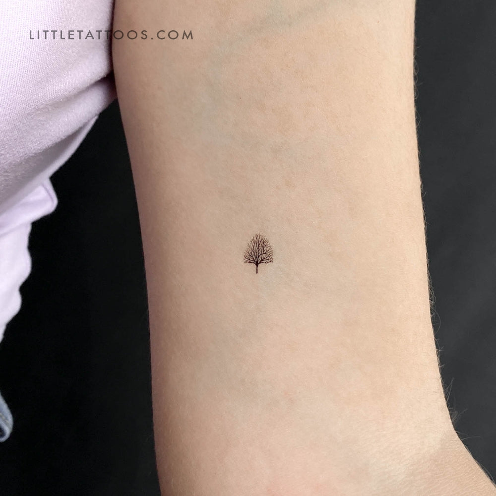 Tiny Leafless Tree Temporary Tattoo