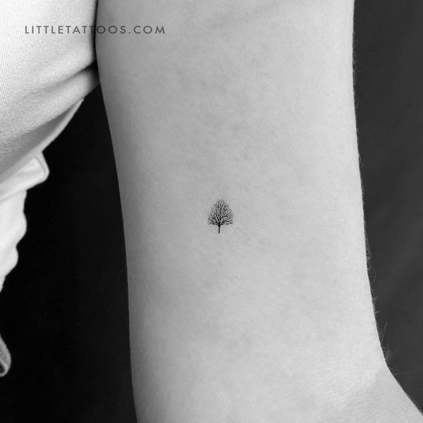 Tiny Leafless Tree Temporary Tattoo