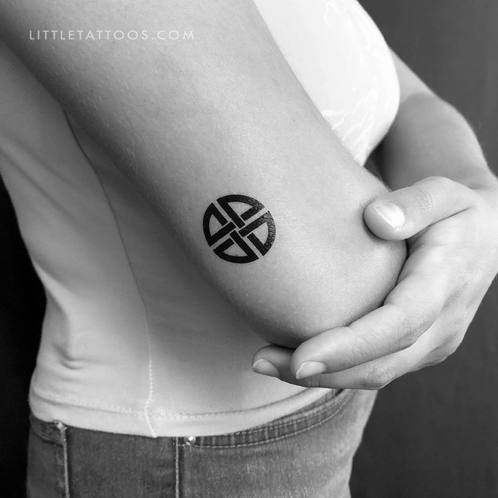 Celtic Shield Knot Temporary Tattoo - Set of 3