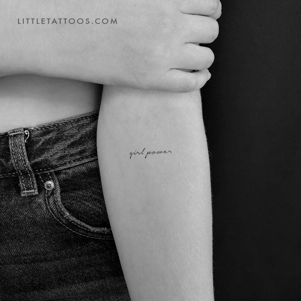 Girl Power Temporary Tattoo - Set of 3