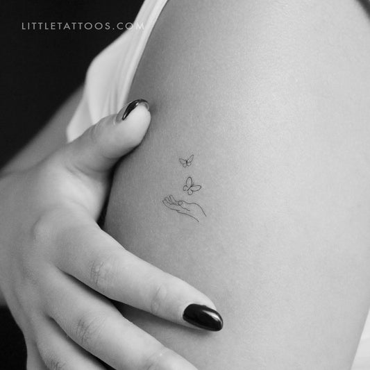 Happy Butterflies Temporary Tattoo - Set of 3