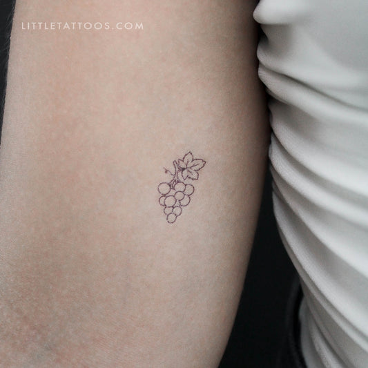 Grapes Temporary Tattoo - Set of 3