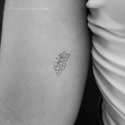 Grapes Temporary Tattoo - Set of 3