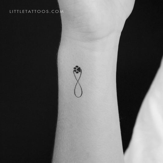 Tatuaje temporal de pata infinita - Juego de 3