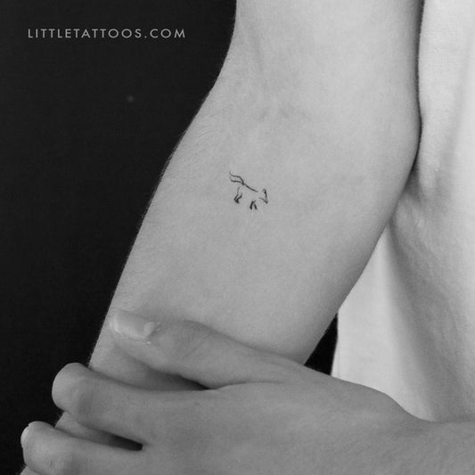 Tatuaje temporal minimalista de zorro - Juego de 3