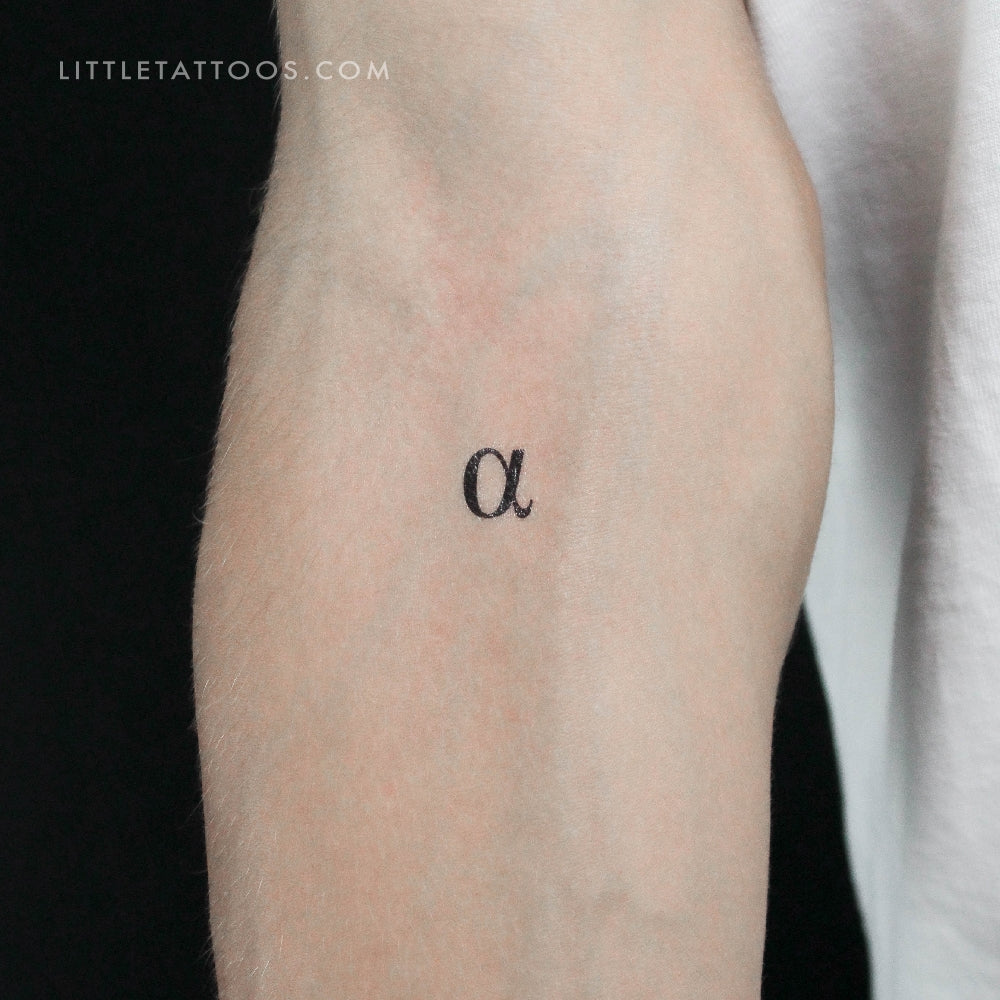 Alpha Temporary Tattoo - Set of 3