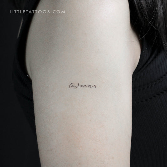 Tatuaje temporal Amar - Juego de 3