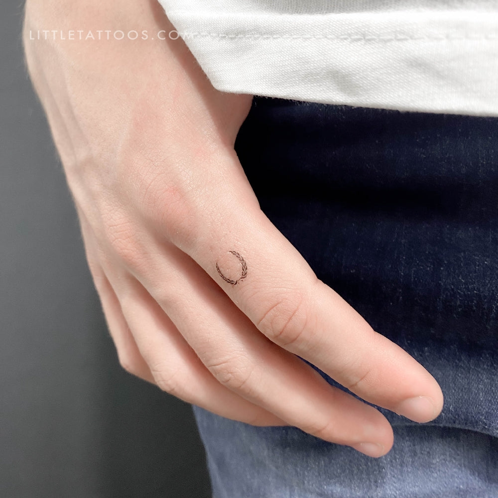 Tatuaje temporal de corona de laurel pequeña (juego de 3)
