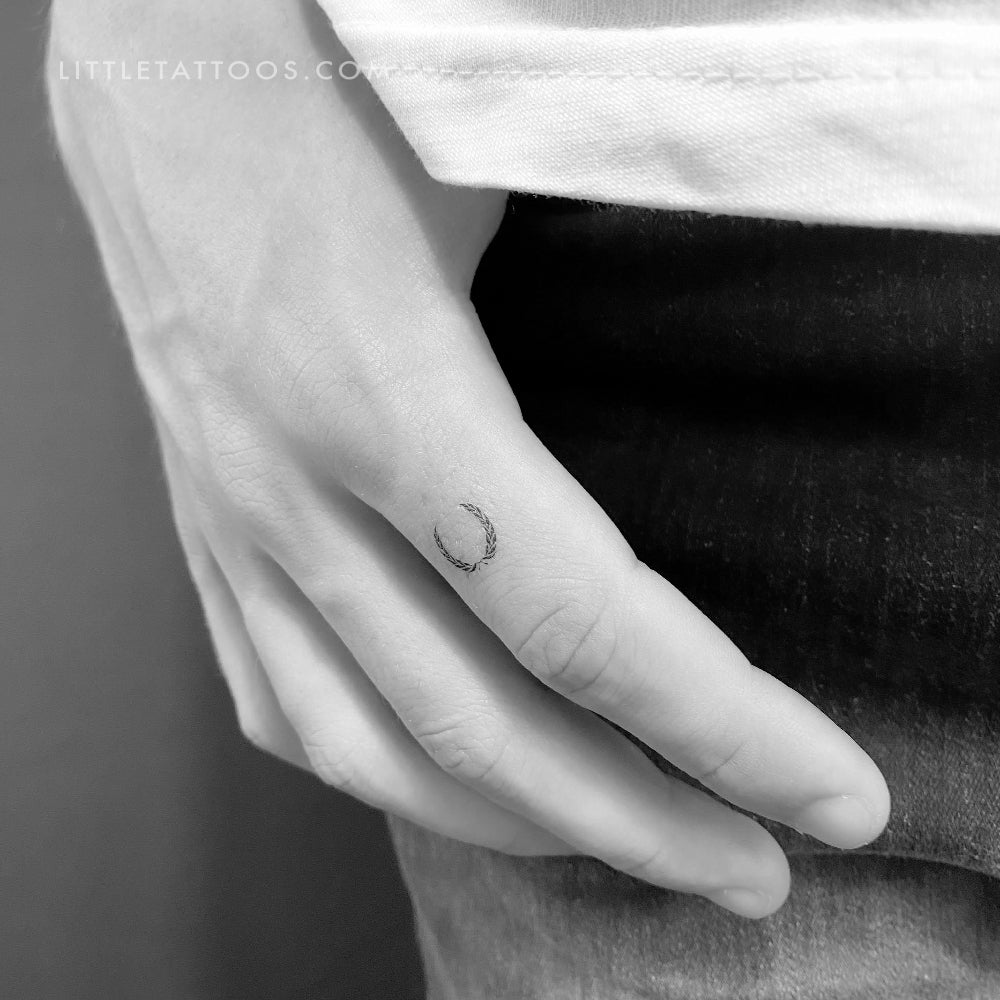 Tatuaje temporal de corona de laurel pequeña (juego de 3)